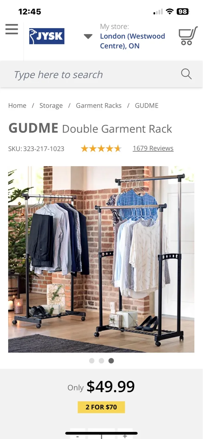 Double Garment Rack image indicator(6)