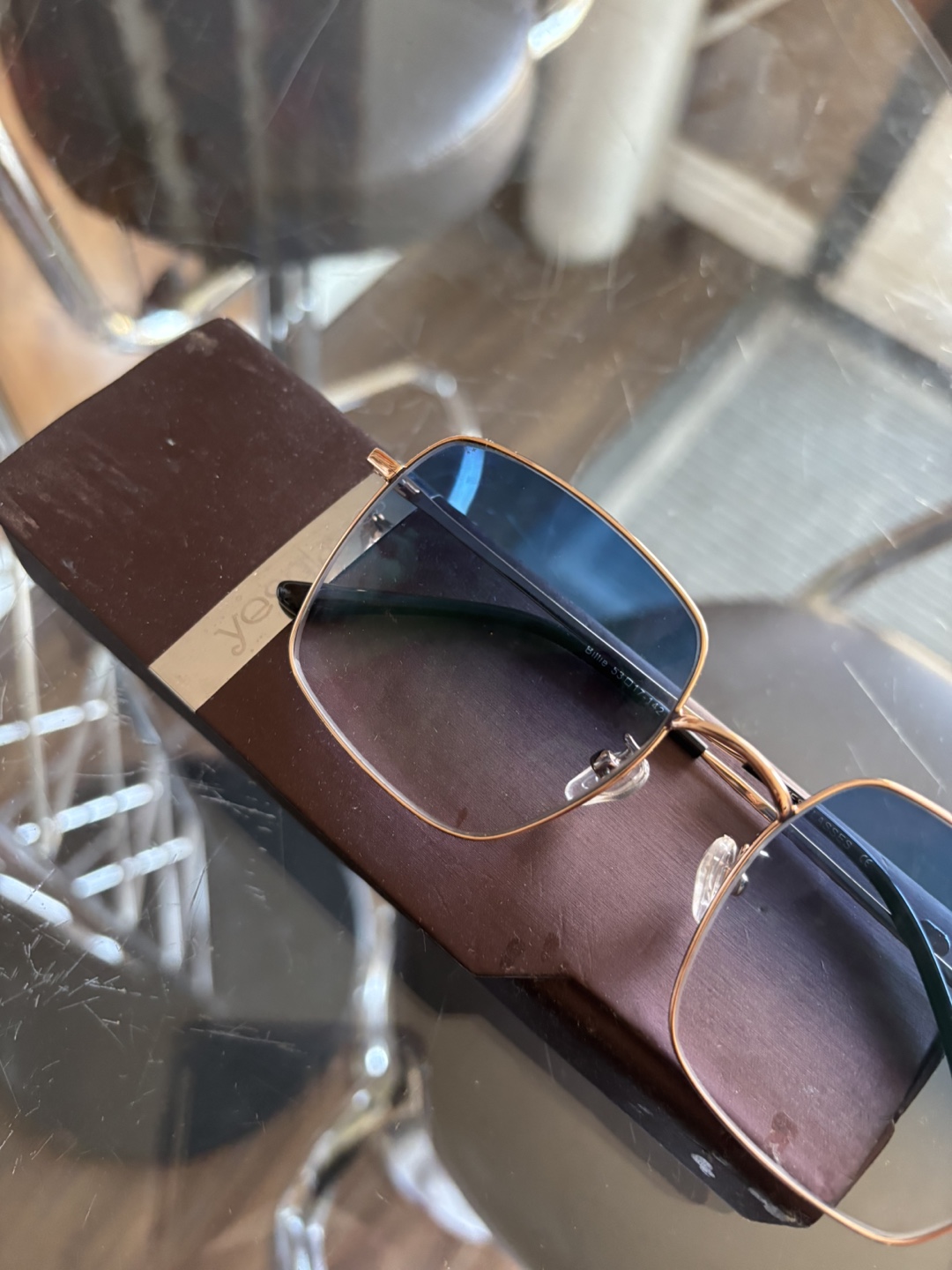 Yesglasses Billie Gold Gradient Sunglasses - photo 3