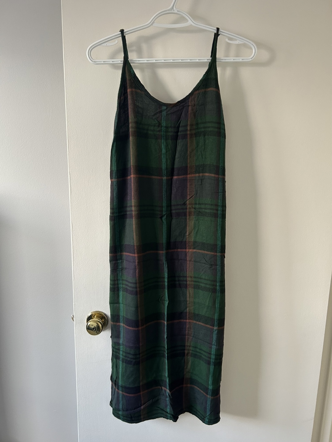 Urban Outfitter Green Plaid Slip Dress - photo 2