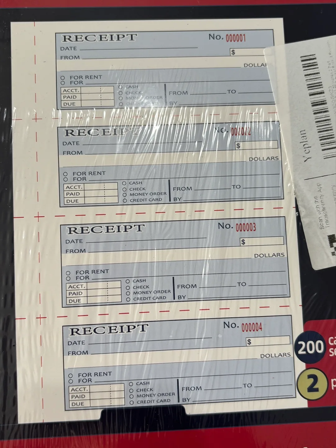 Money/Rent Receipt Book - 200 Sets image indicator(2)