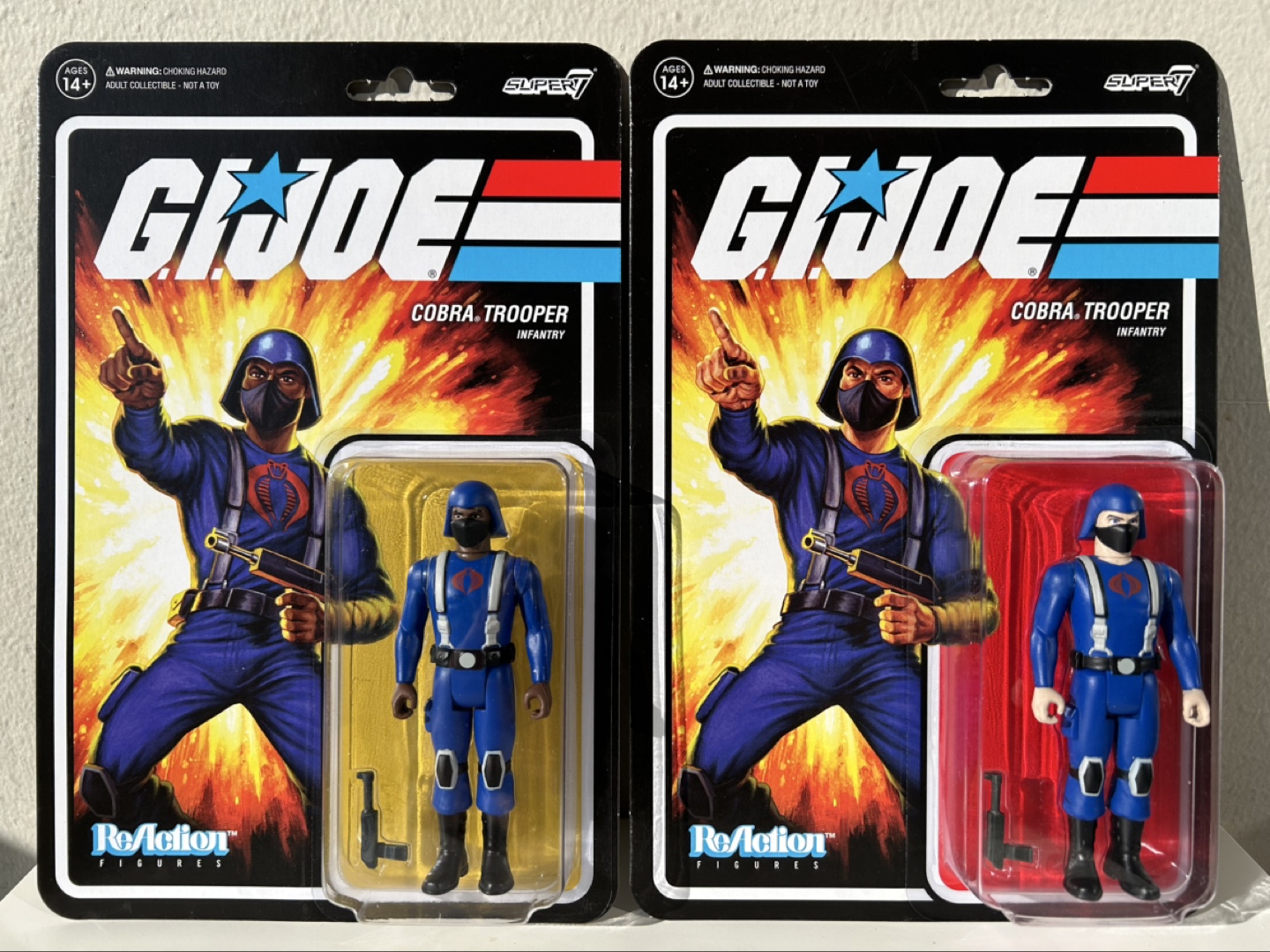 2x GI Joe Cobra Trooper Infantry Action Figures (NEVER OPENED)