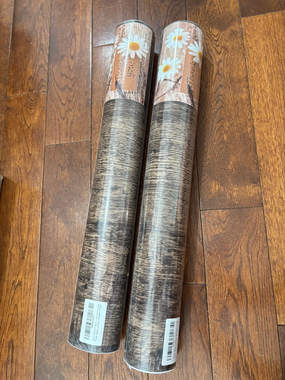 Two Rolls of Wood-Grain Vinyl Contact Paper image indicator(2)