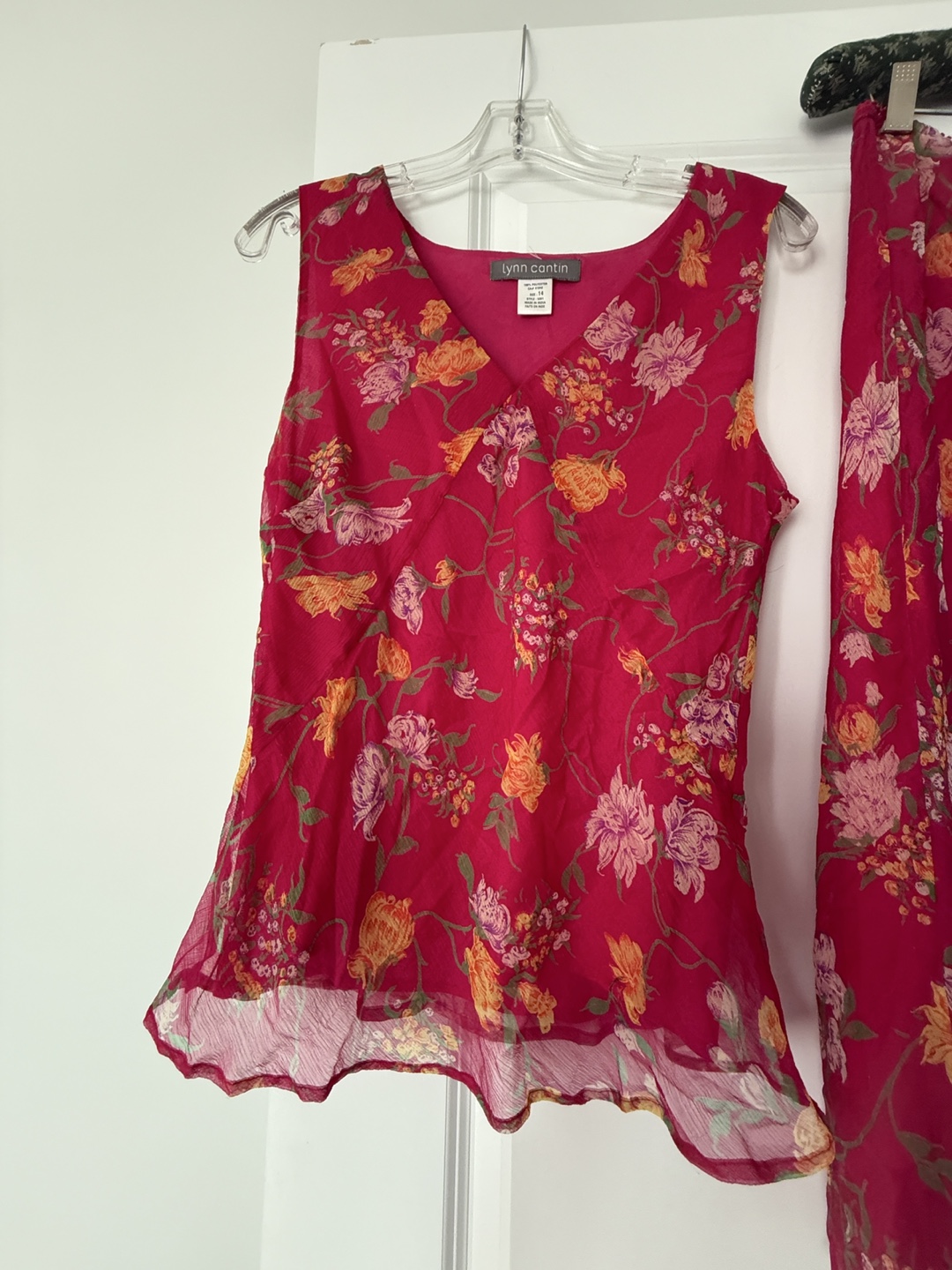 Lynn Cantin Size 14 Floral Blouse and Skirt Set - photo 3