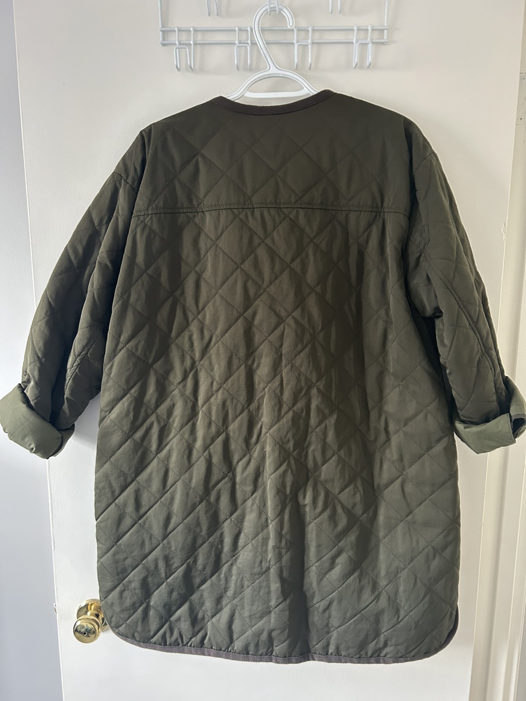Zara Olive Green Quilted Jacket - photo 3