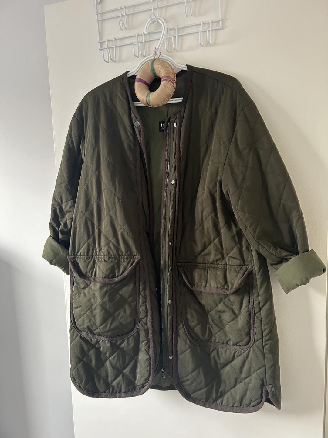 Zara Olive Green Quilted Jacket - photo 2