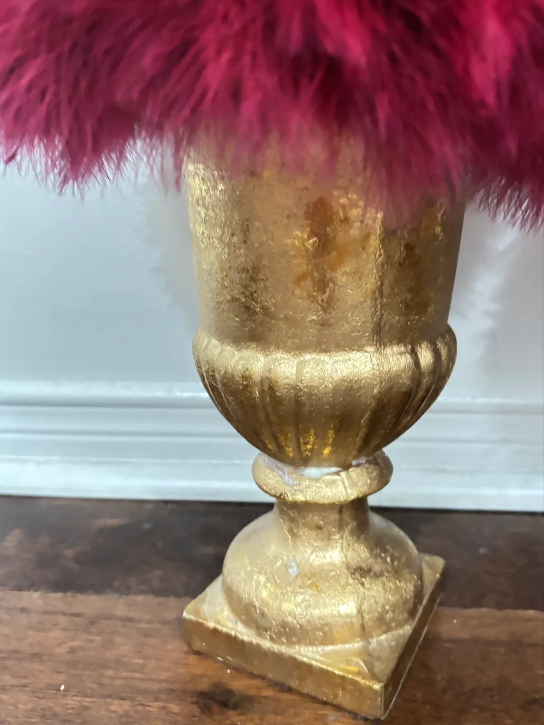 Pair of Burgundy Feather 3ft  Christmas Trees image indicator(5)