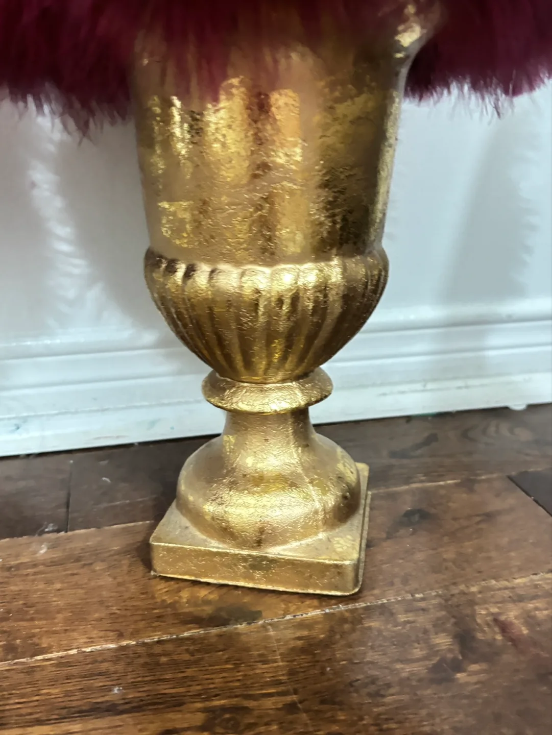 Pair of Burgundy Feather 3ft  Christmas Trees image indicator(4)