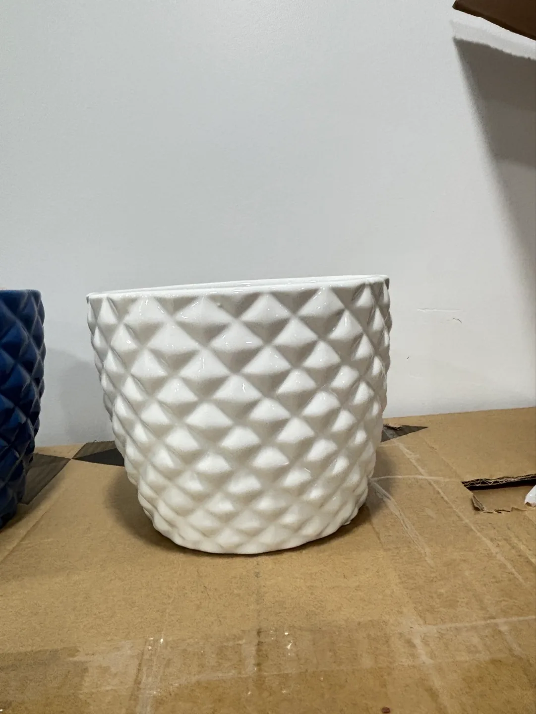 Ceramic Planters  / pots - White and Blue available image indicator(2)