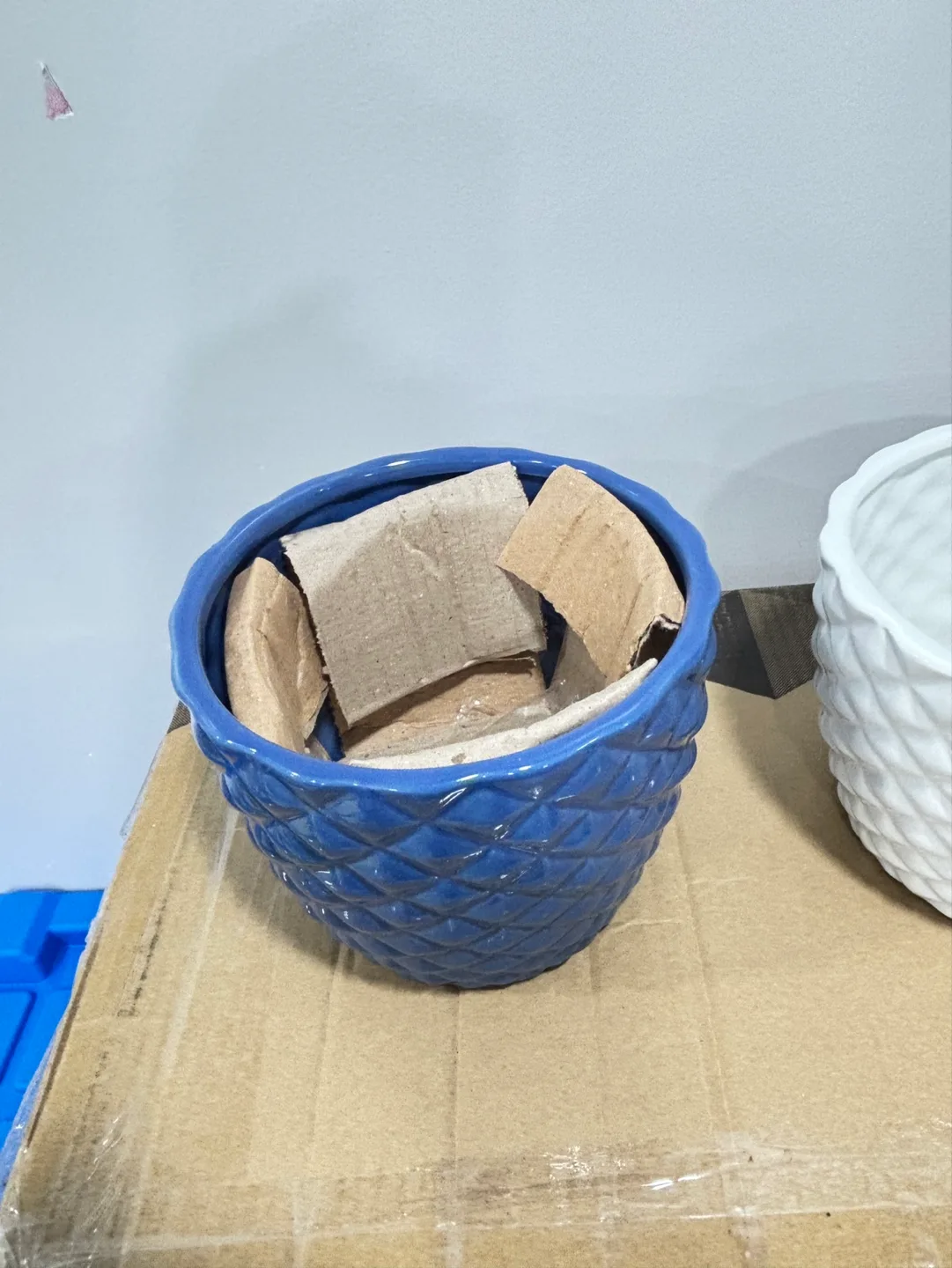 Ceramic Planters  / pots - White and Blue available image indicator(3)