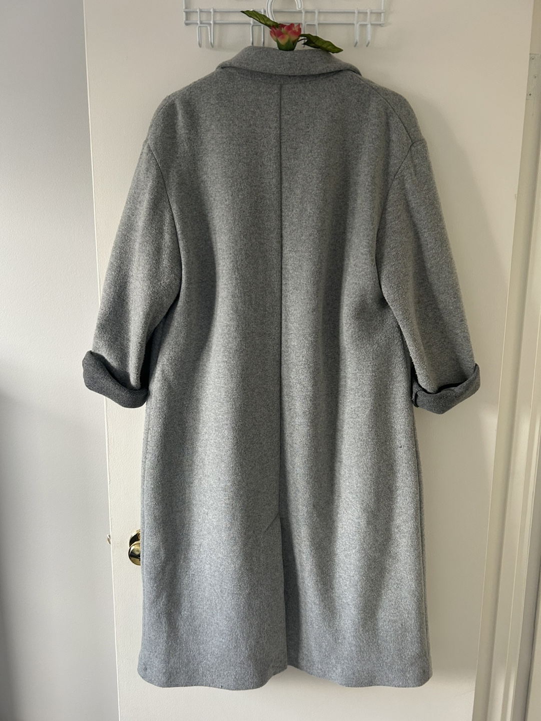 Zara Grey Double-Breasted Longline Coat - photo 2