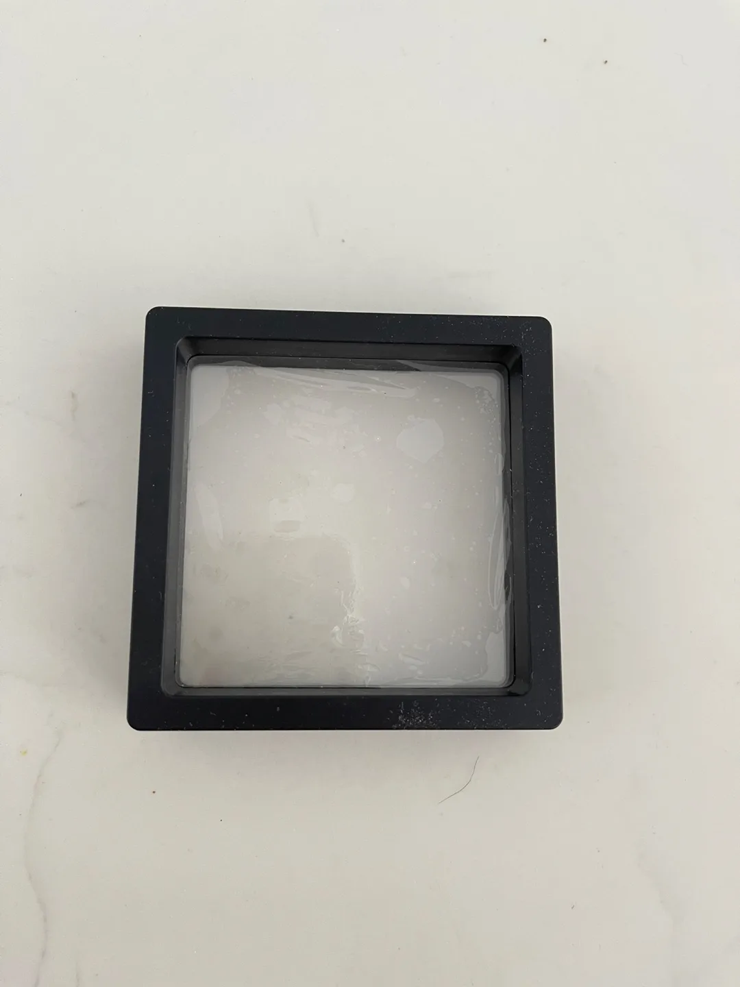 Black Square jewelry Display Case with Clear Lid thumbnail
