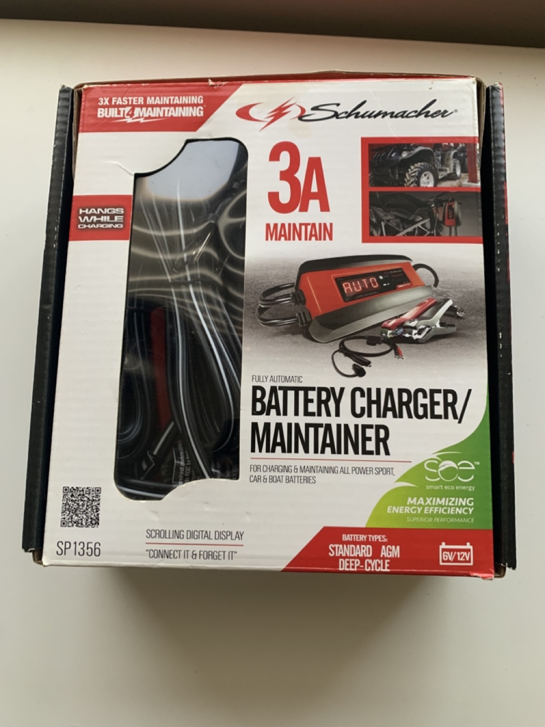Schumacher 3A Battery Charger/Maintainer SP1356