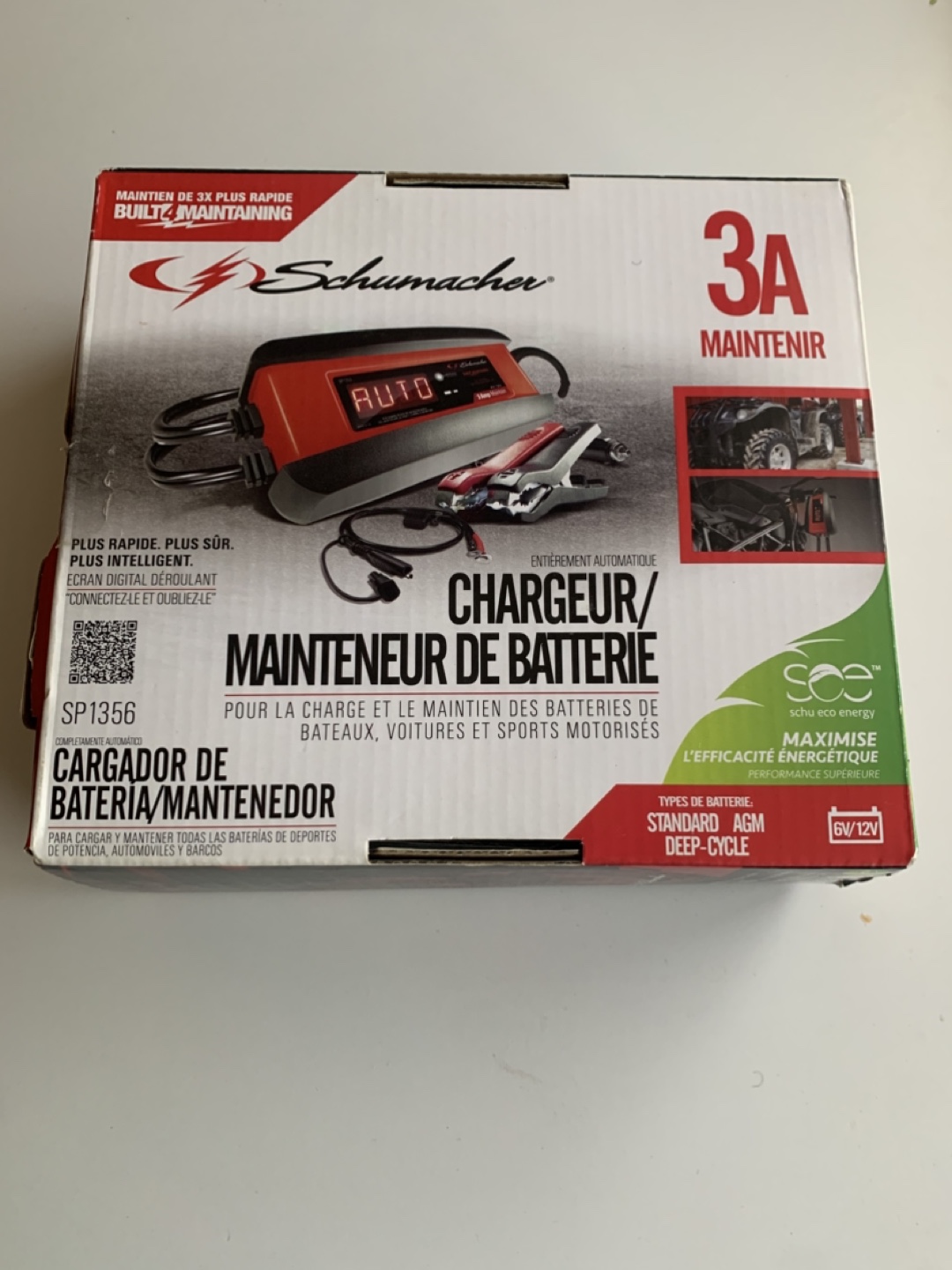 Schumacher 3A Battery Charger/Maintainer SP1356 - photo 4