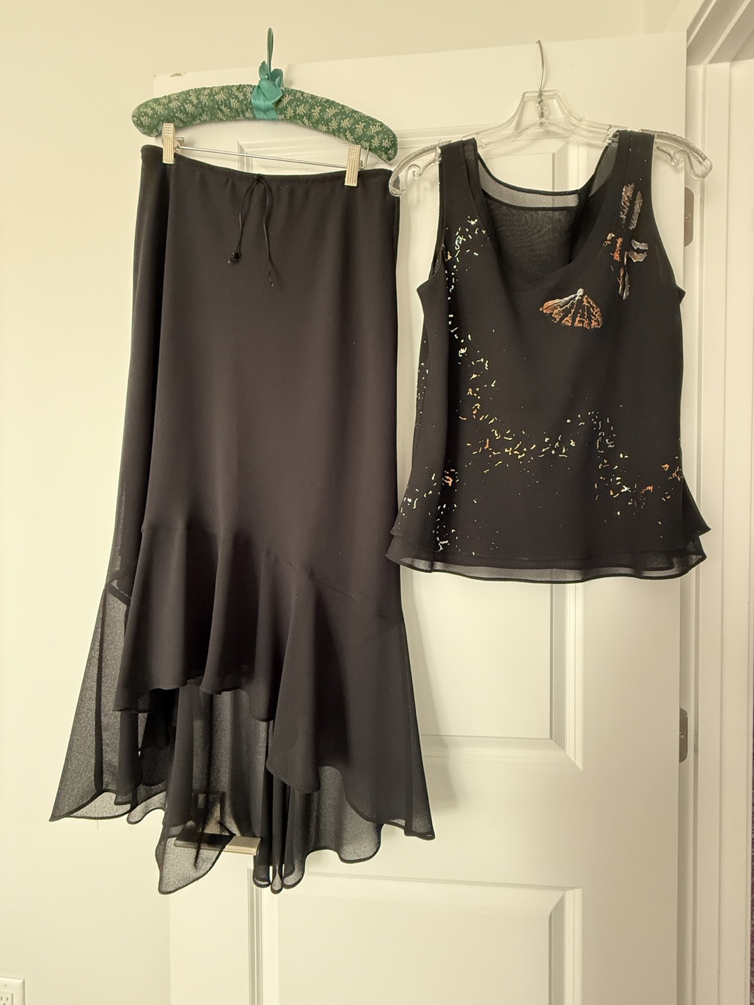 Bellessa Black Skirt and Top Set