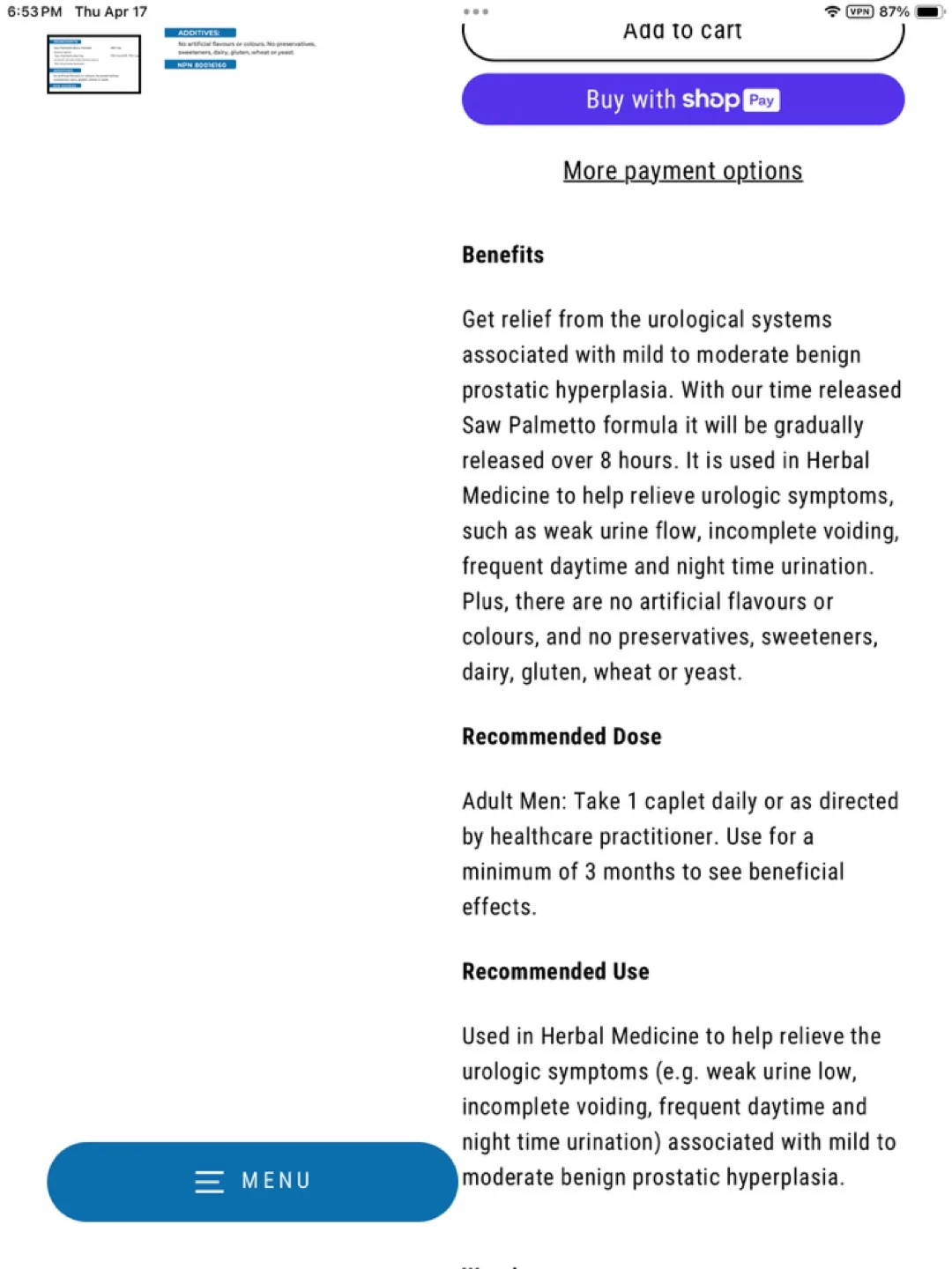 Swiss Natural Timed Release Saw Palmetto 1000 mg image indicator(3)