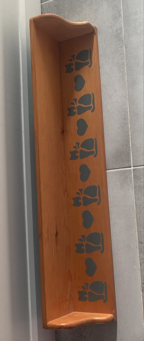 Wooden Wall Shelf with Cat Design