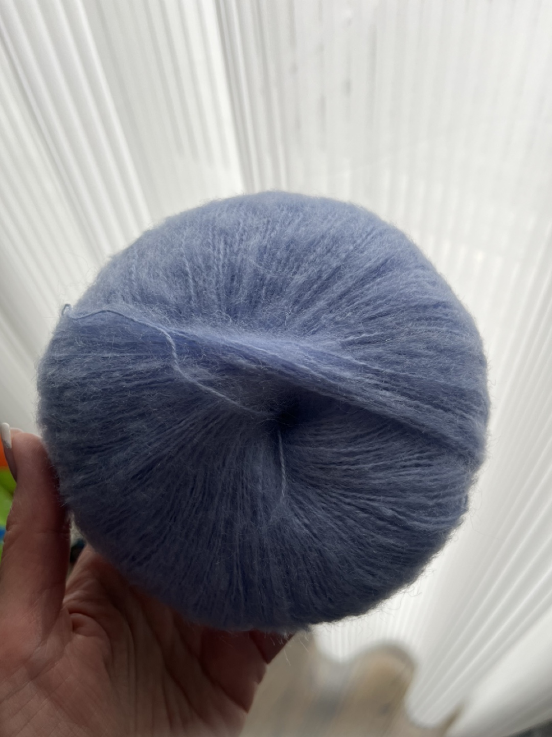 5 Balls of Light Blue Kid Mohair Yarn - photo 3