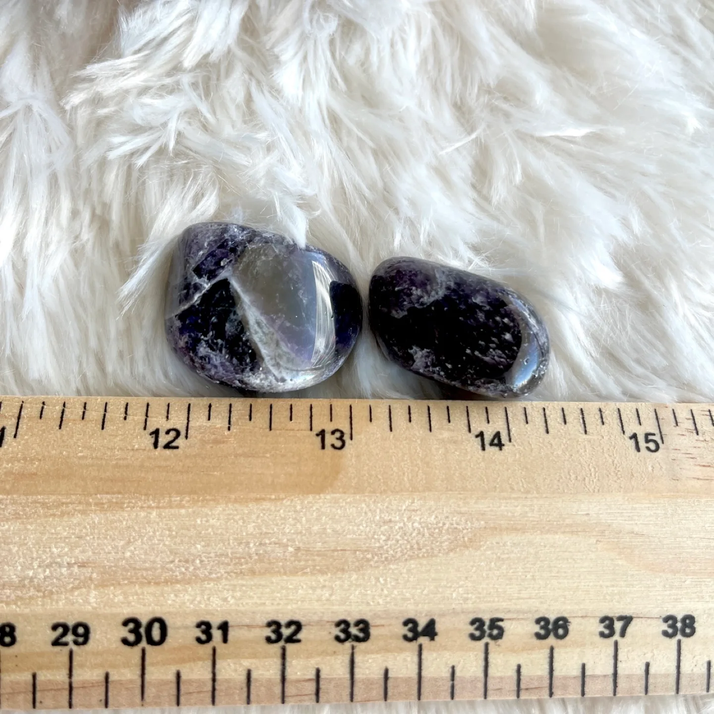 Pair of Dream Amethyst Tumbled Gemstones Set #1 💚 image indicator(6)