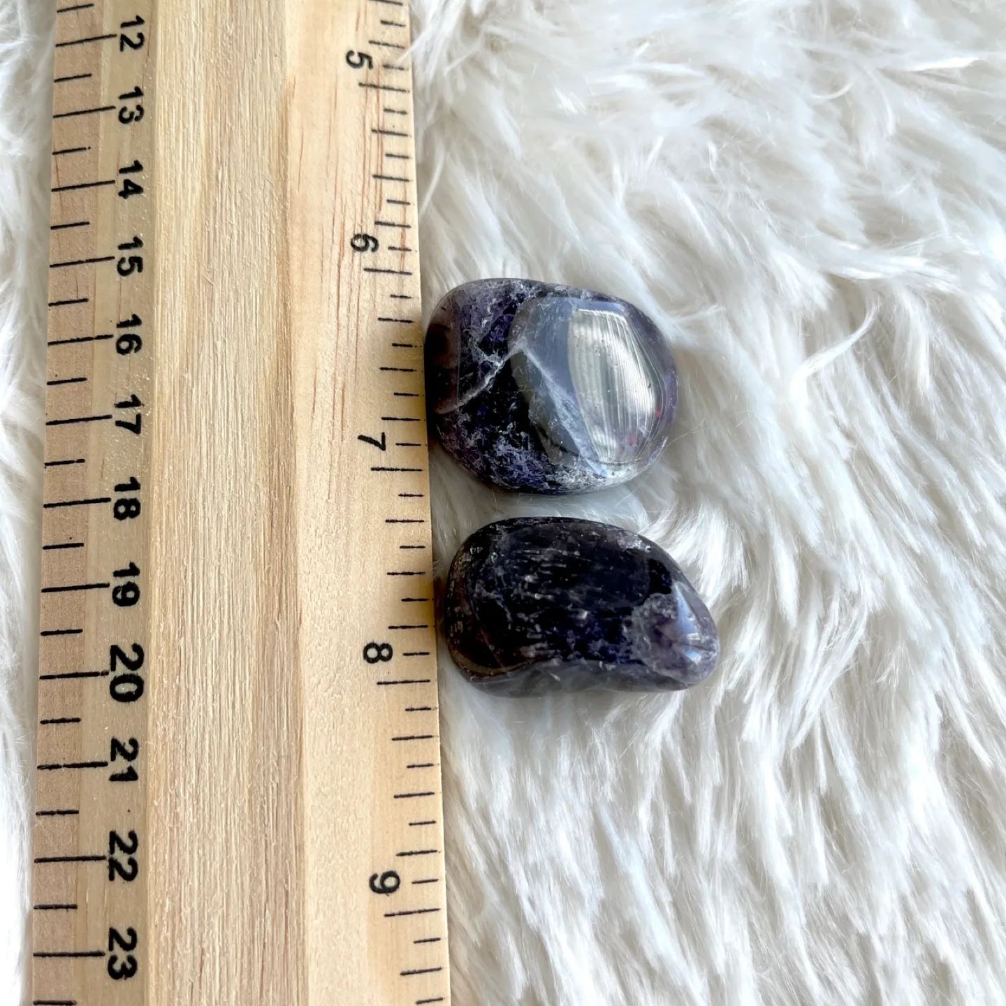 Pair of Dream Amethyst Tumbled Gemstones Set #1 💚 image indicator(7)