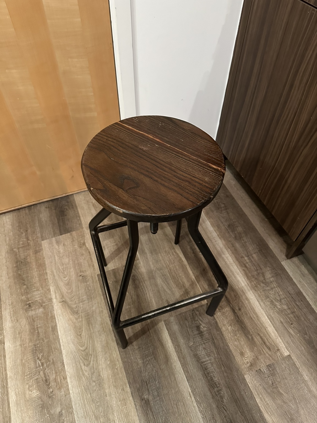 Adjustable Height Industrial Bar Stool - photo 2