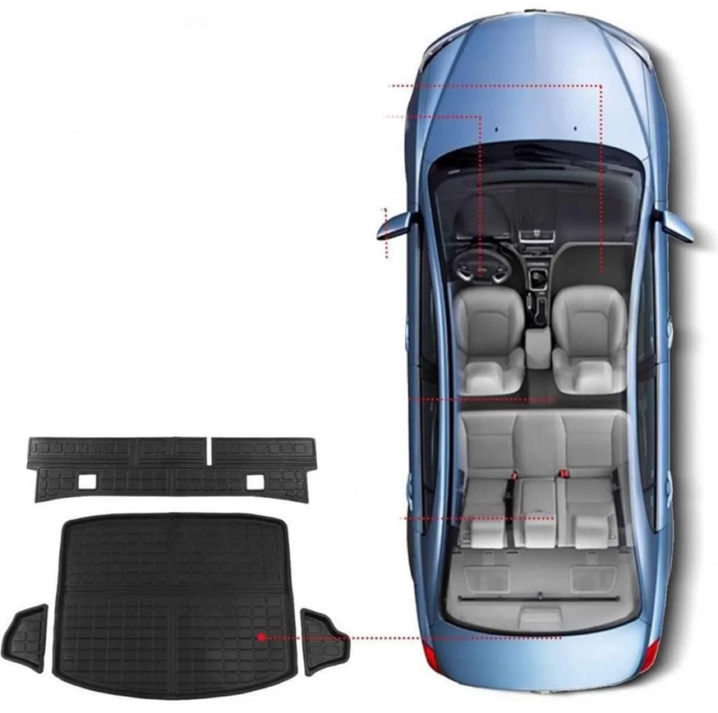 17-22 Honda CRV HYBRID Trunk Mat & Backrest Mats image indicator(3)