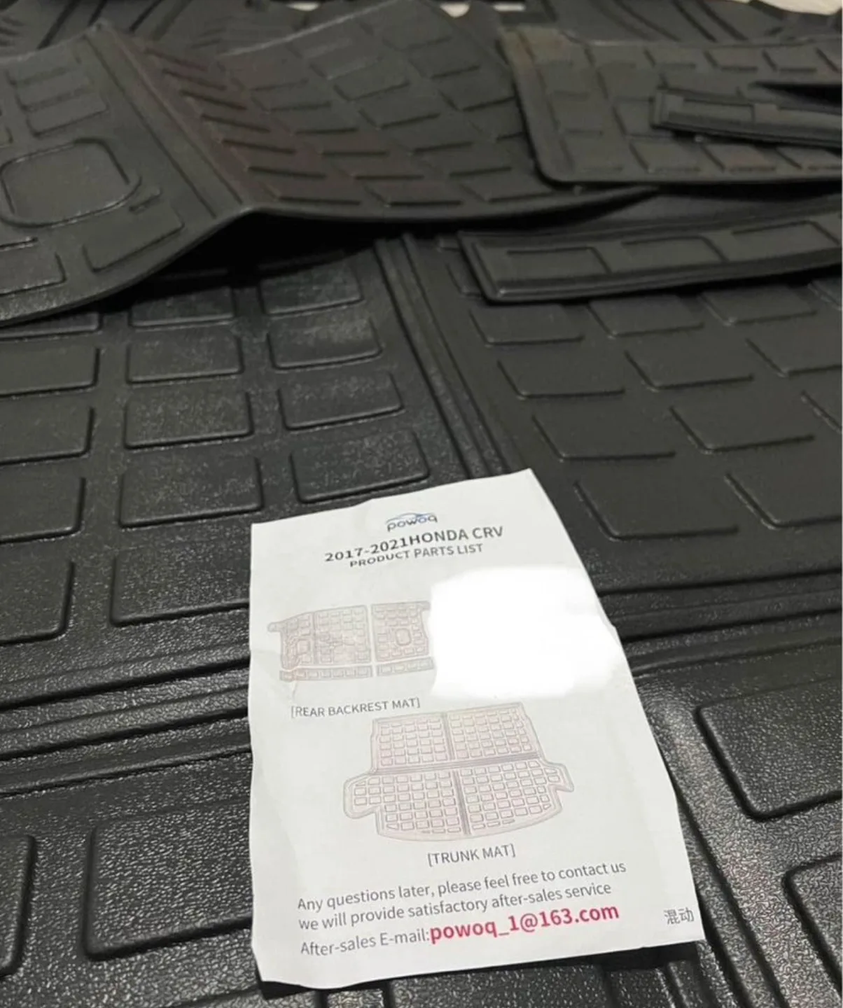 17-22 Honda CRV HYBRID Trunk Mat & Backrest Mats image indicator(4)