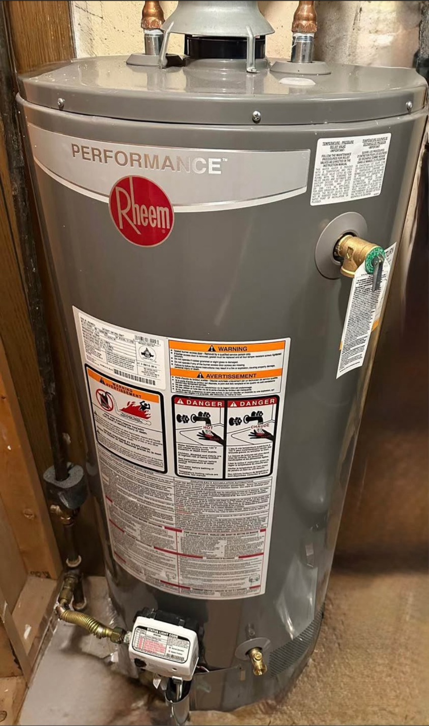 Natural Gas Water Heater - Rheem Performance 40 Gallon