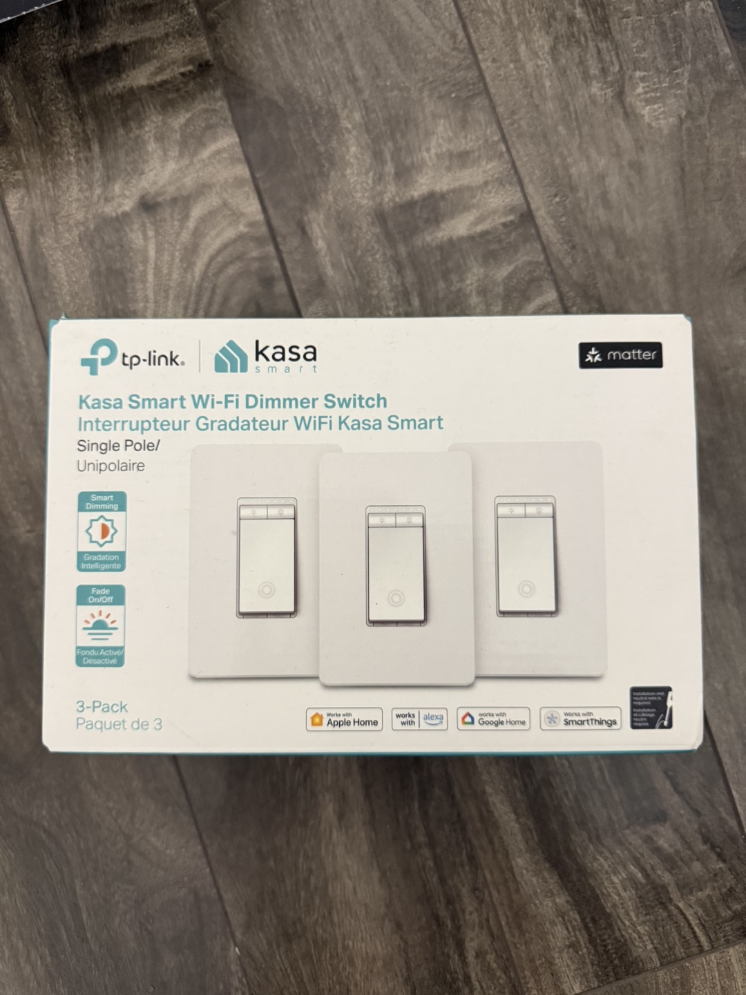 Kasa Smart Wi-Fi Dimmer Switch 3-Pack