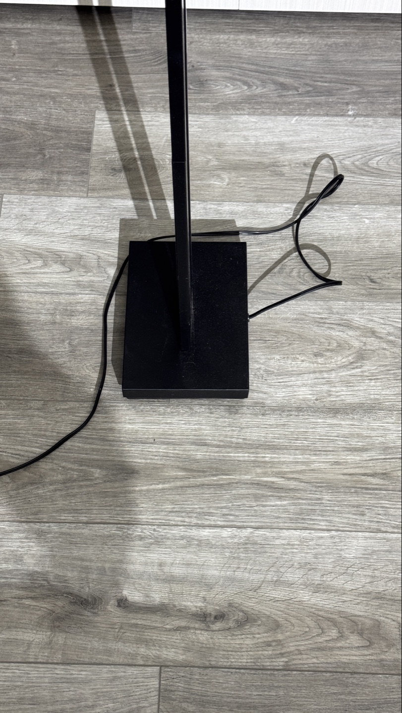 Modern Black Floor Lamp with Rectangular Shade - photo 4