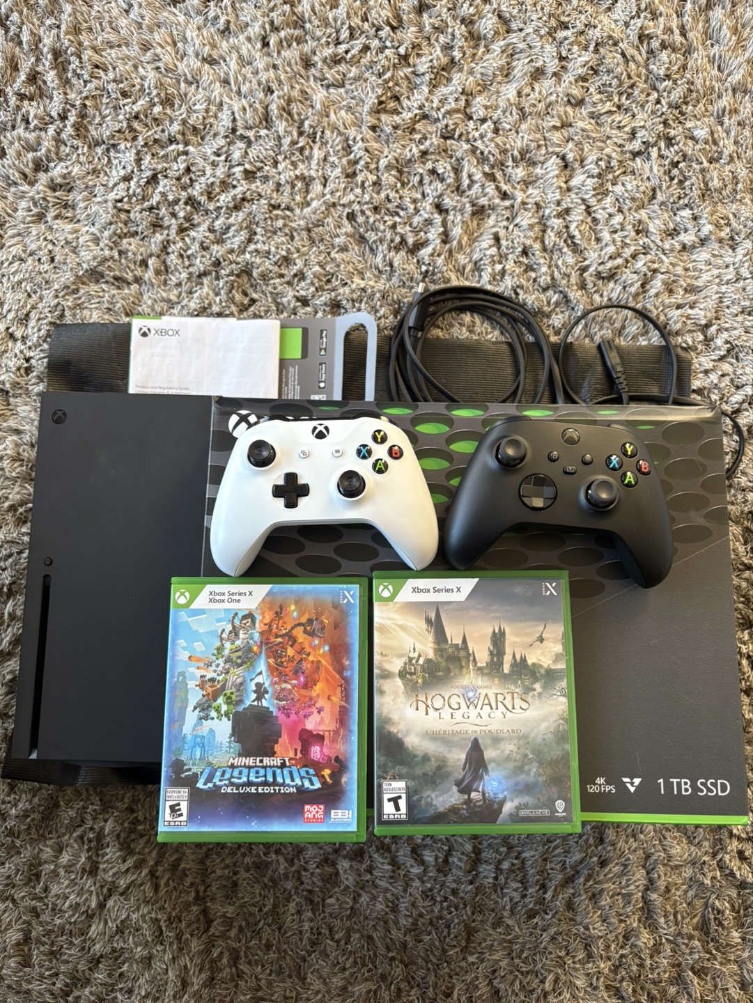 Xbox Series X Console with Two Controllers and Games