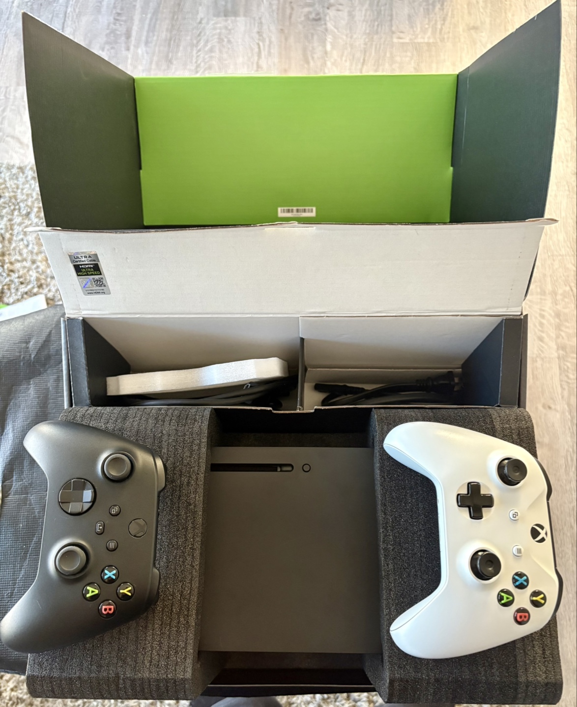 Xbox Series X Console with Two Controllers and Games - photo 2