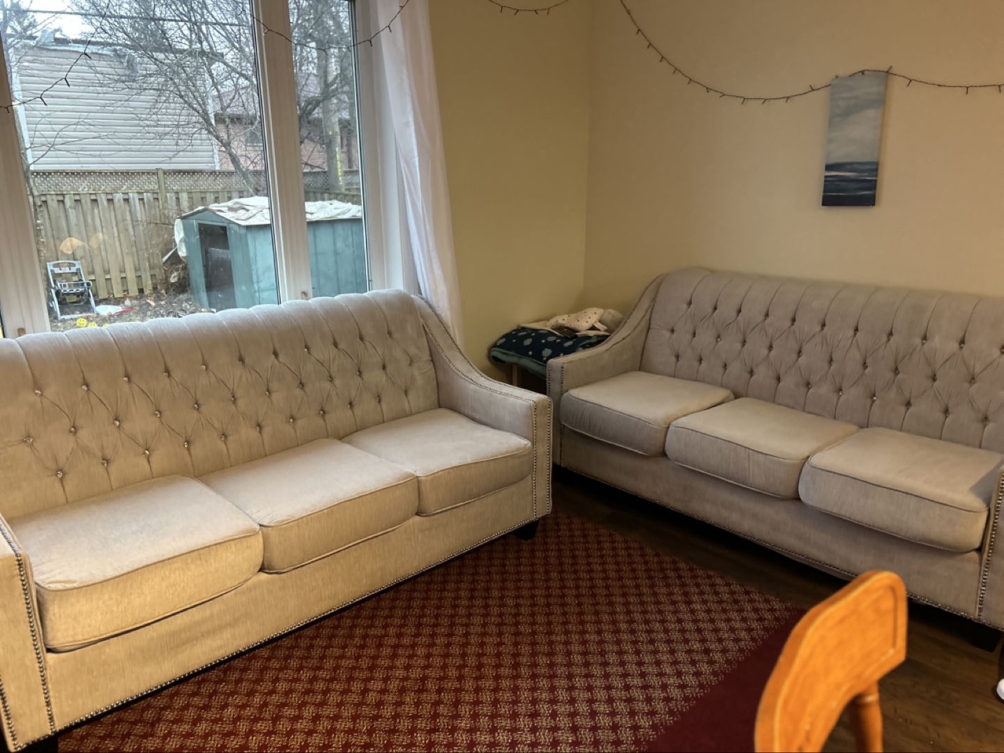 Light Grey Velvet Sofa Set - photo 5