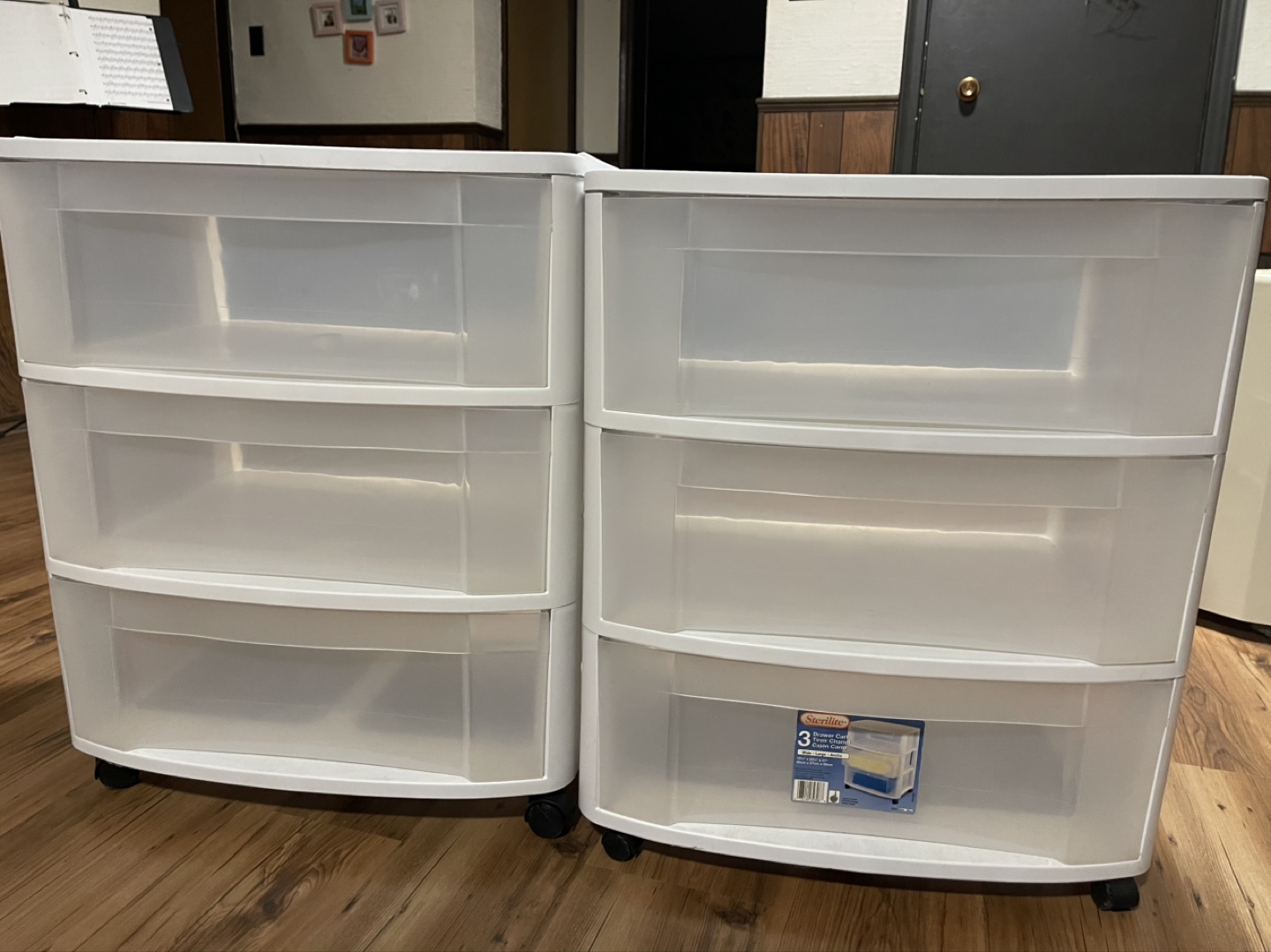 Sterilite 3-Drawer Cart - White - 2 Available