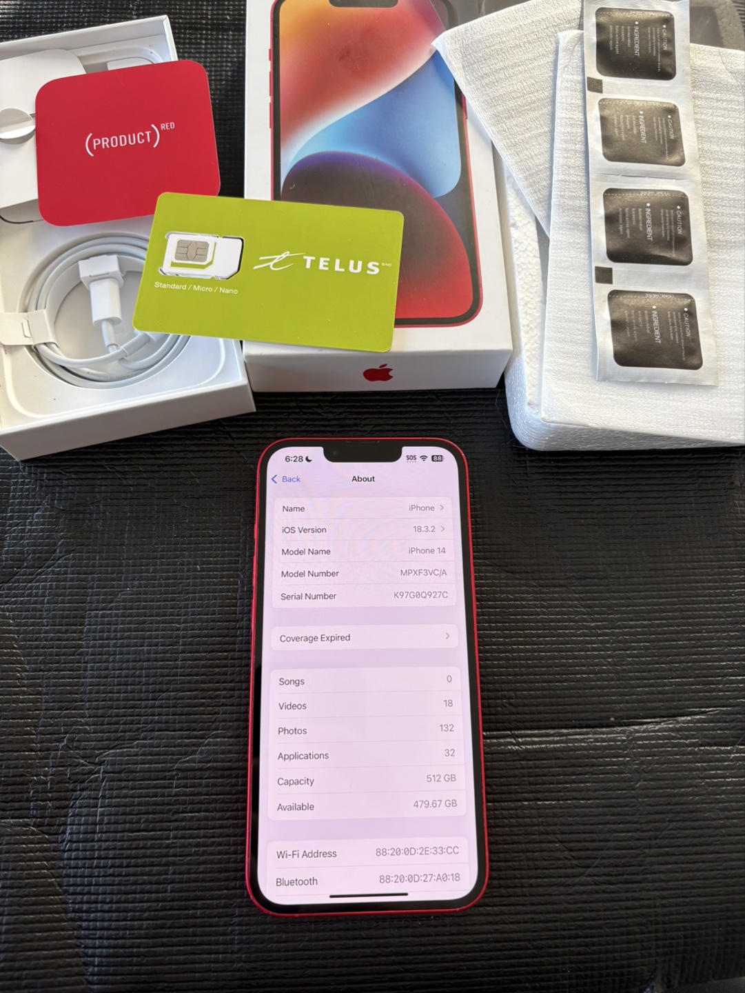 iPhone 14 (512GB) - PRODUCT(RED) - Unlocked + Full Kit - photo 5