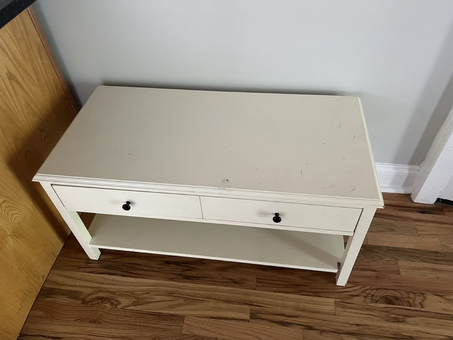 White Console Table with Two Drawers - photo 2