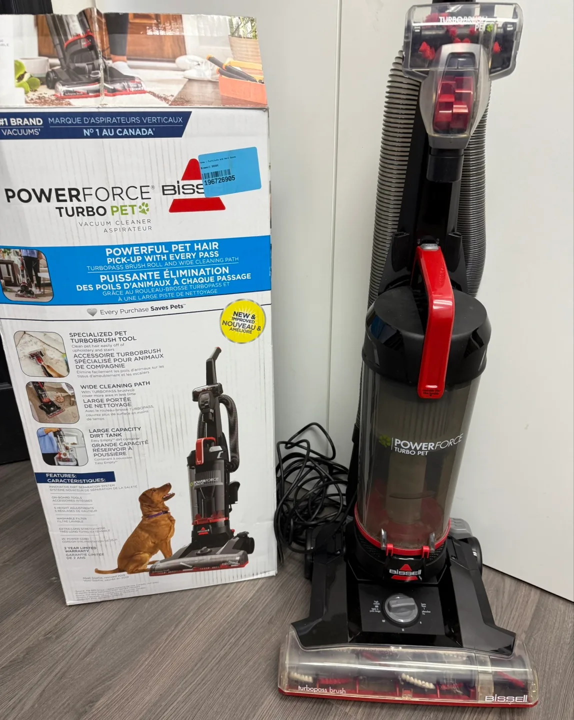 Bissell Powerforce Turbo Pet Vacuum Cleaner thumbnail