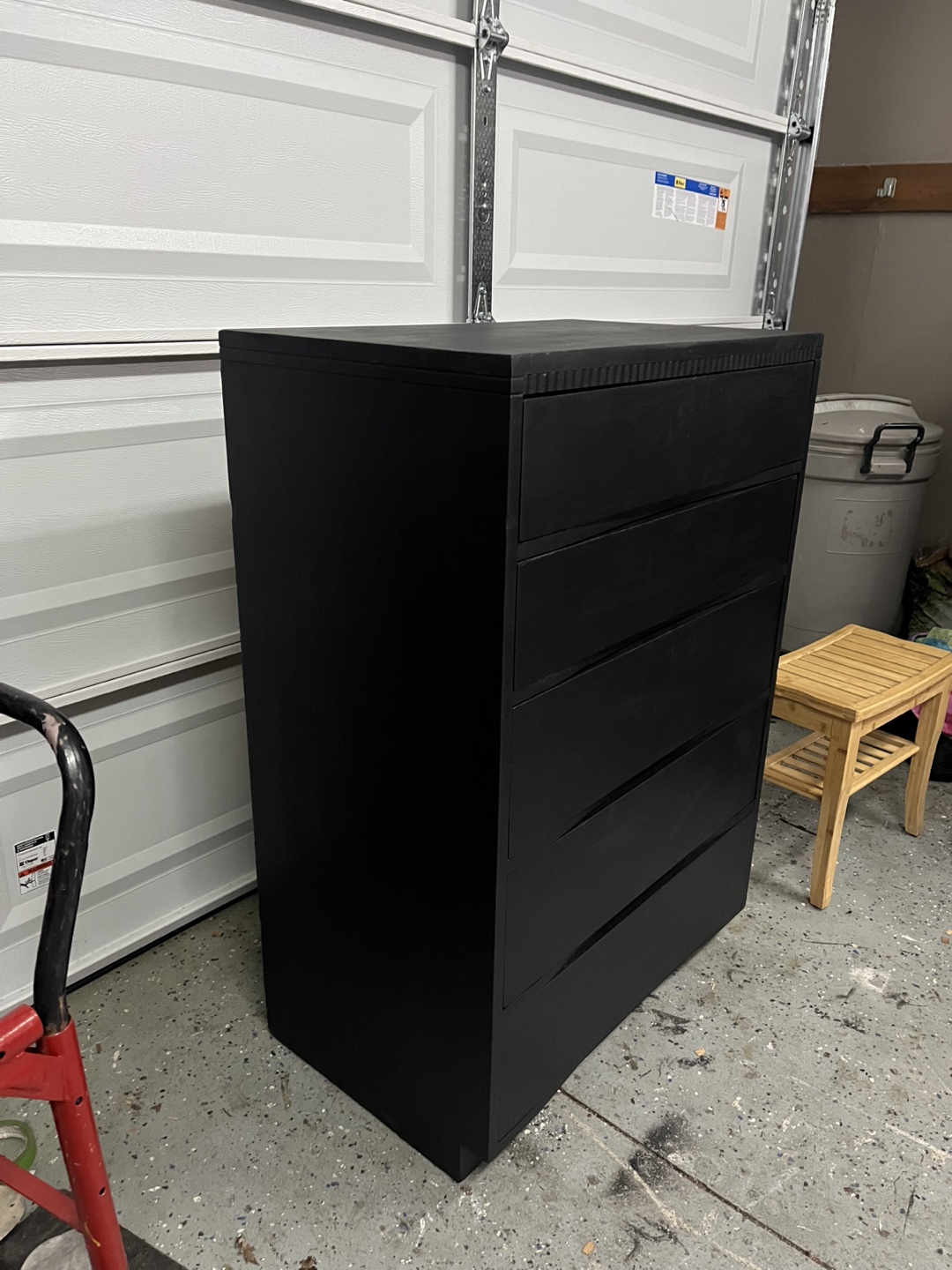 Beautiful Black Five-Drawer Chest of Drawers - photo 4