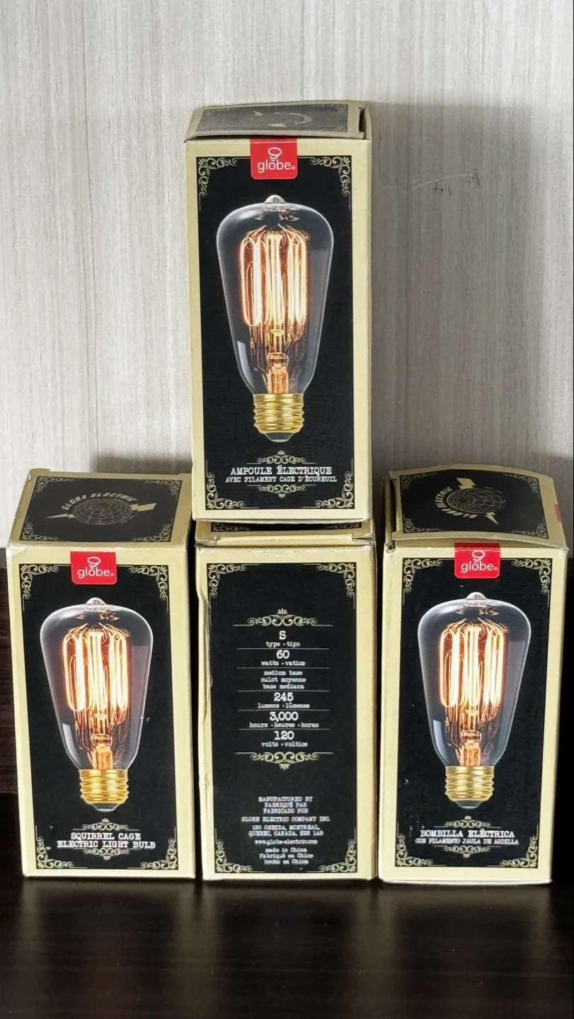 Globe Electric Antique Edison Light Bulbs (4-pack)