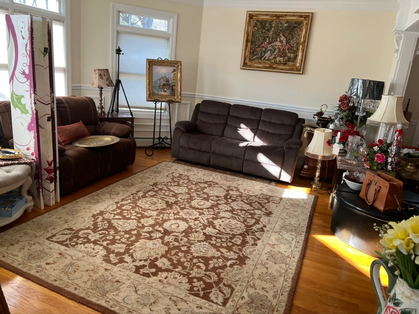 Three-Panel Room Divider, Floral Design image indicator(10)