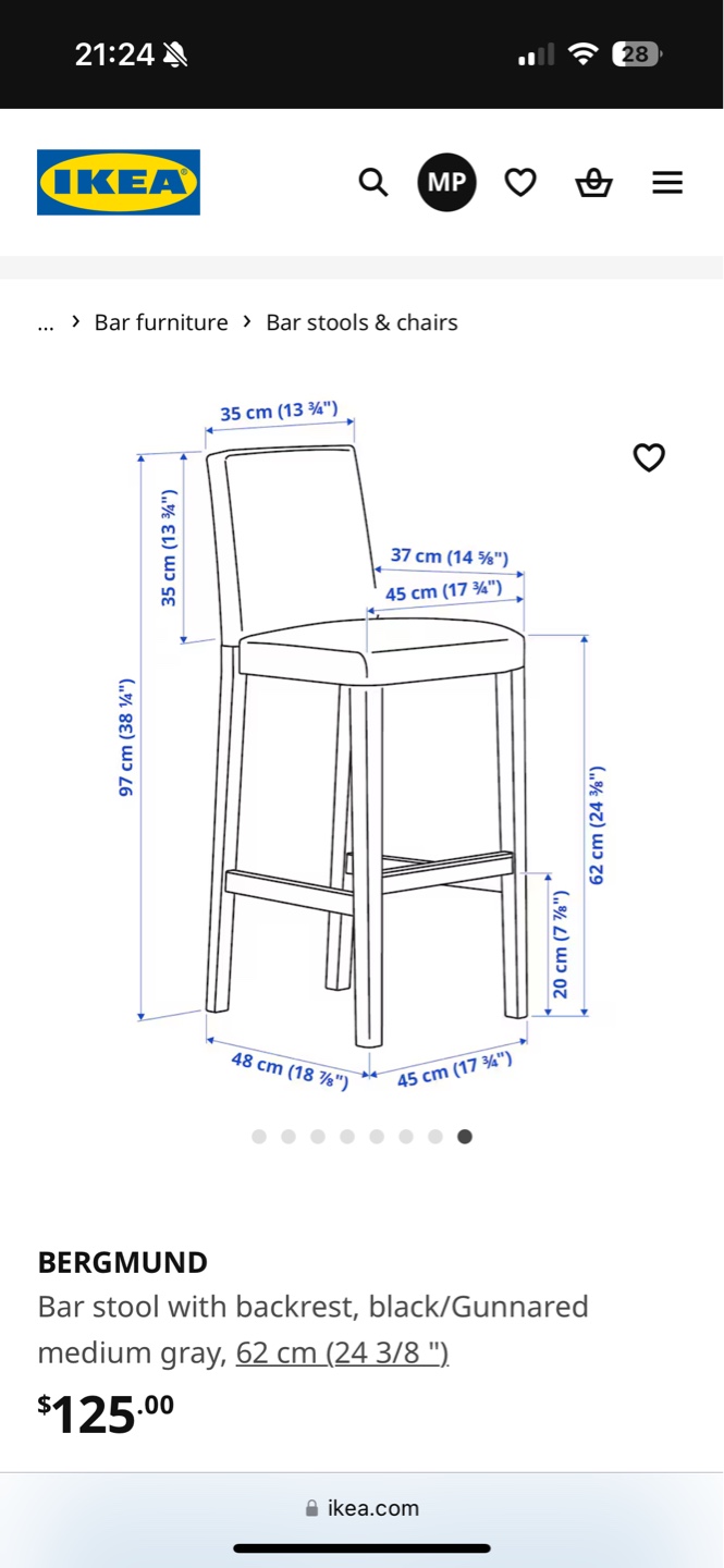 IKEA BERGMUND Bar Stools - Set of Four - photo 4