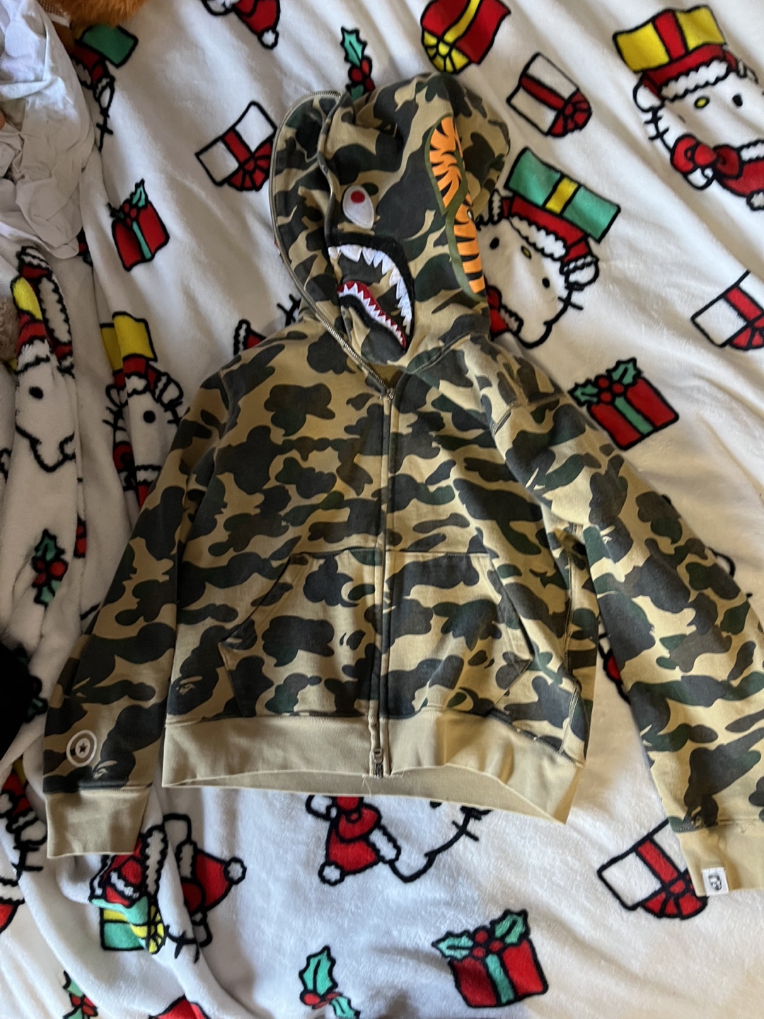 A Bathing Ape Camo Shark Hoodie