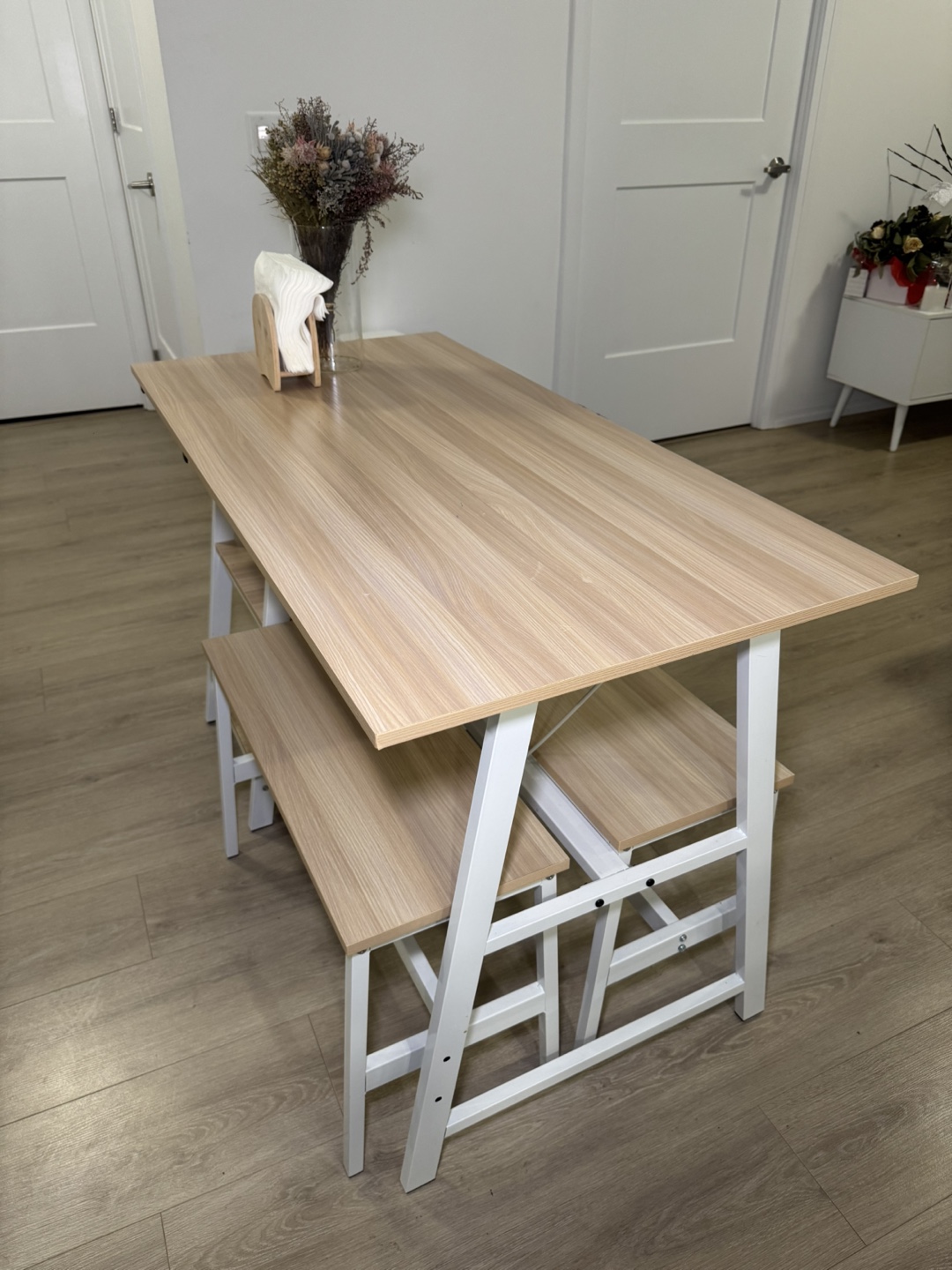 Kitchen Table Set with Two Benches - photo 4