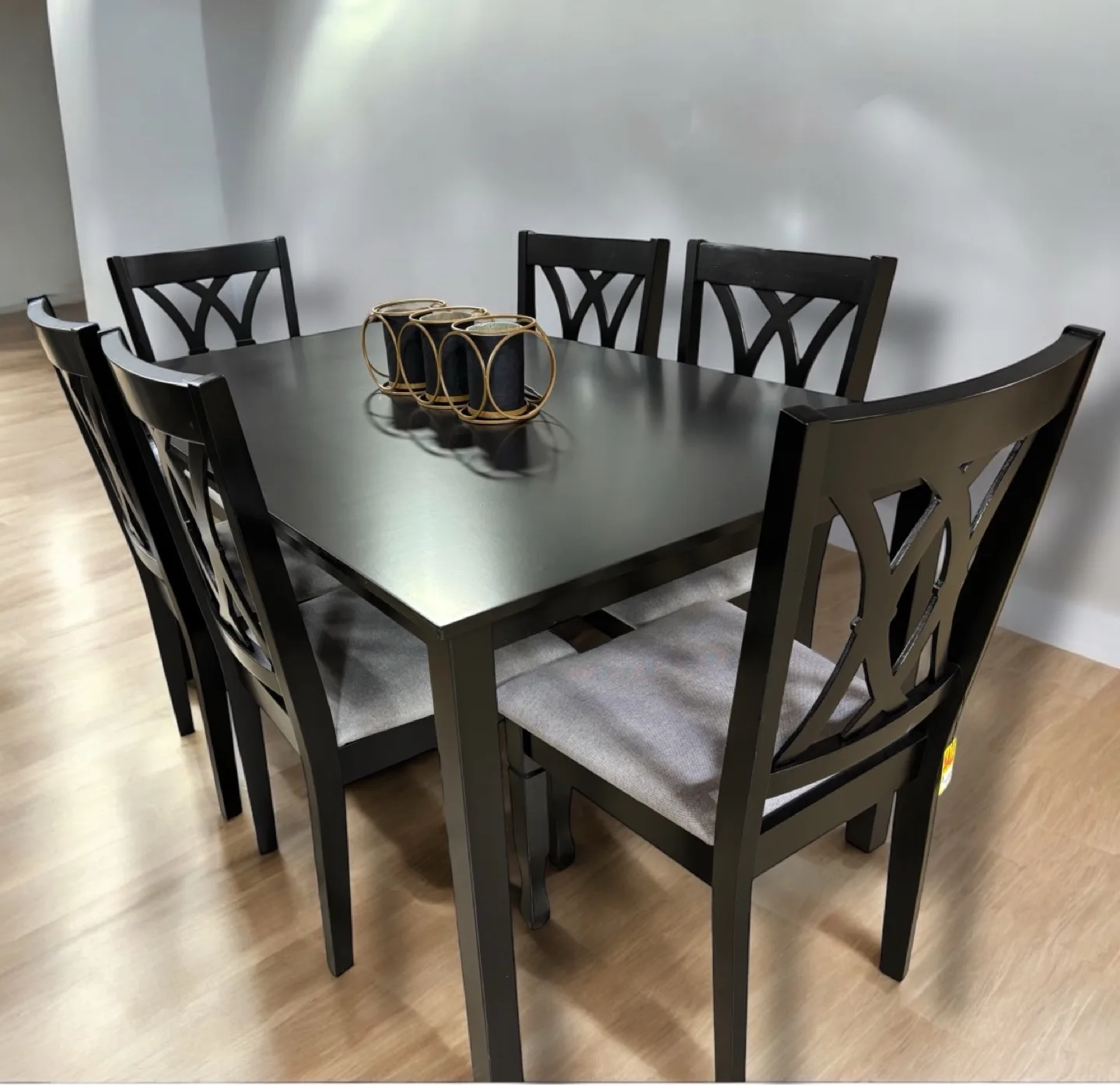 New 7 Piece Black and Grey Dining Set image indicator(2)