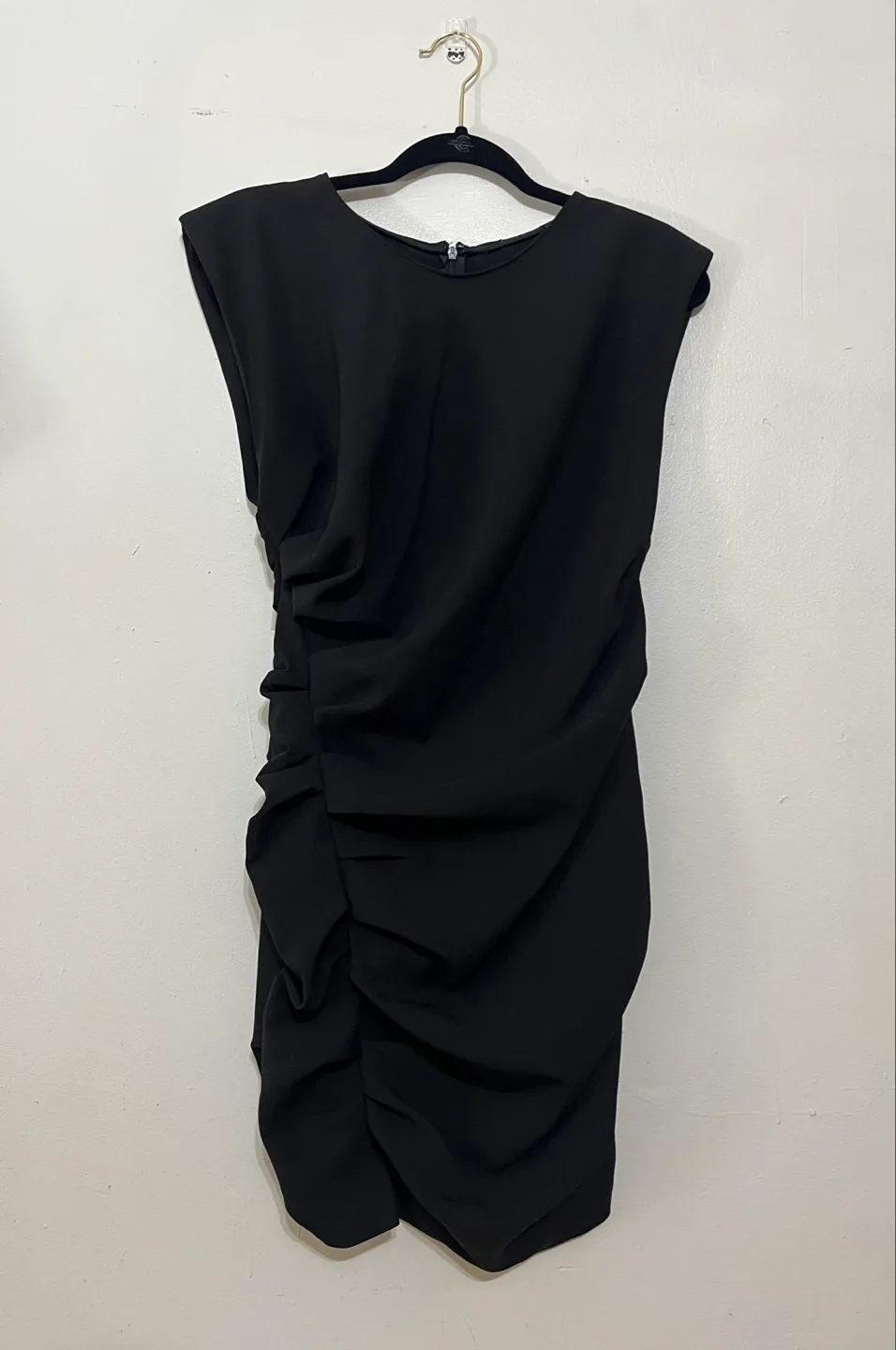Black Ruched Mini Dress thumbnail