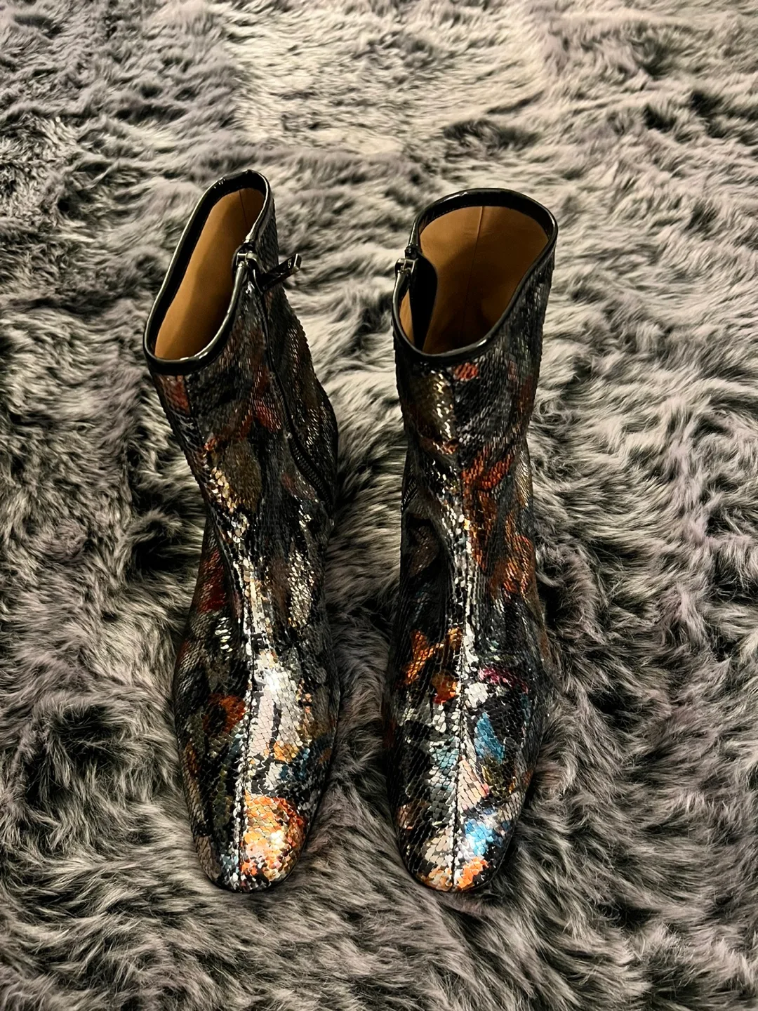 Authentic Christian Louboutin Multicoloured Sequin Ankle Boots image indicator(8)