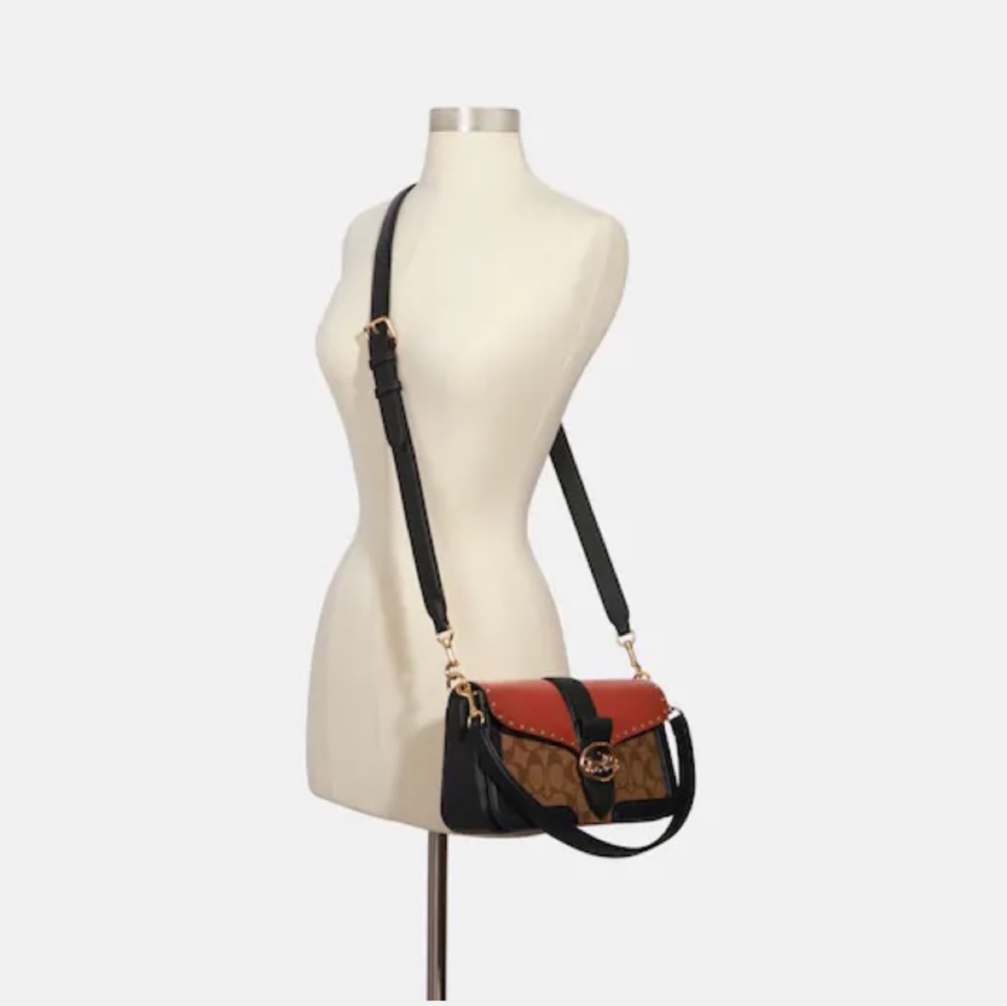 Coach Brown and Black Leather Shoulder Bag - photo 2