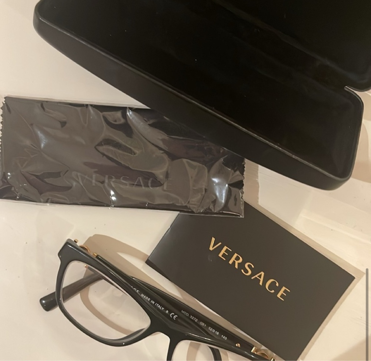 Versace Eyeglasses - Black Frame, Gold Accents - photo 5