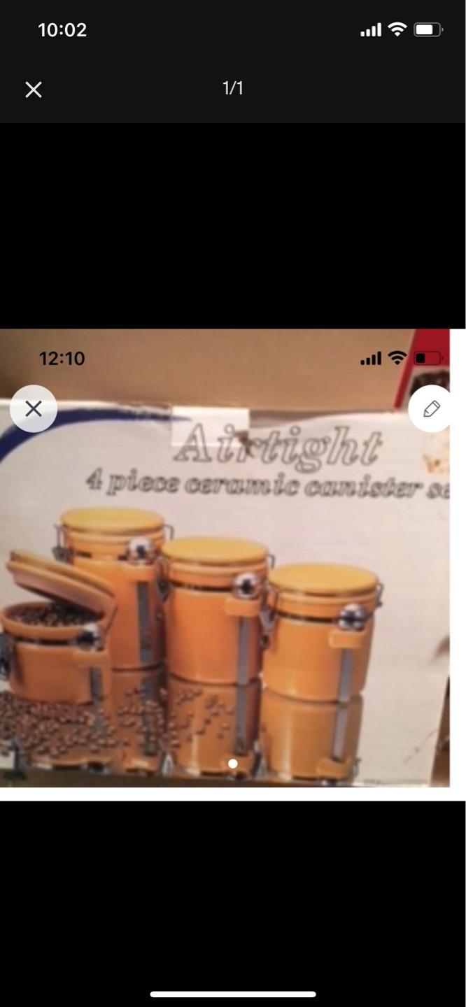 Airtight 4-Piece Ceramic Canister Set