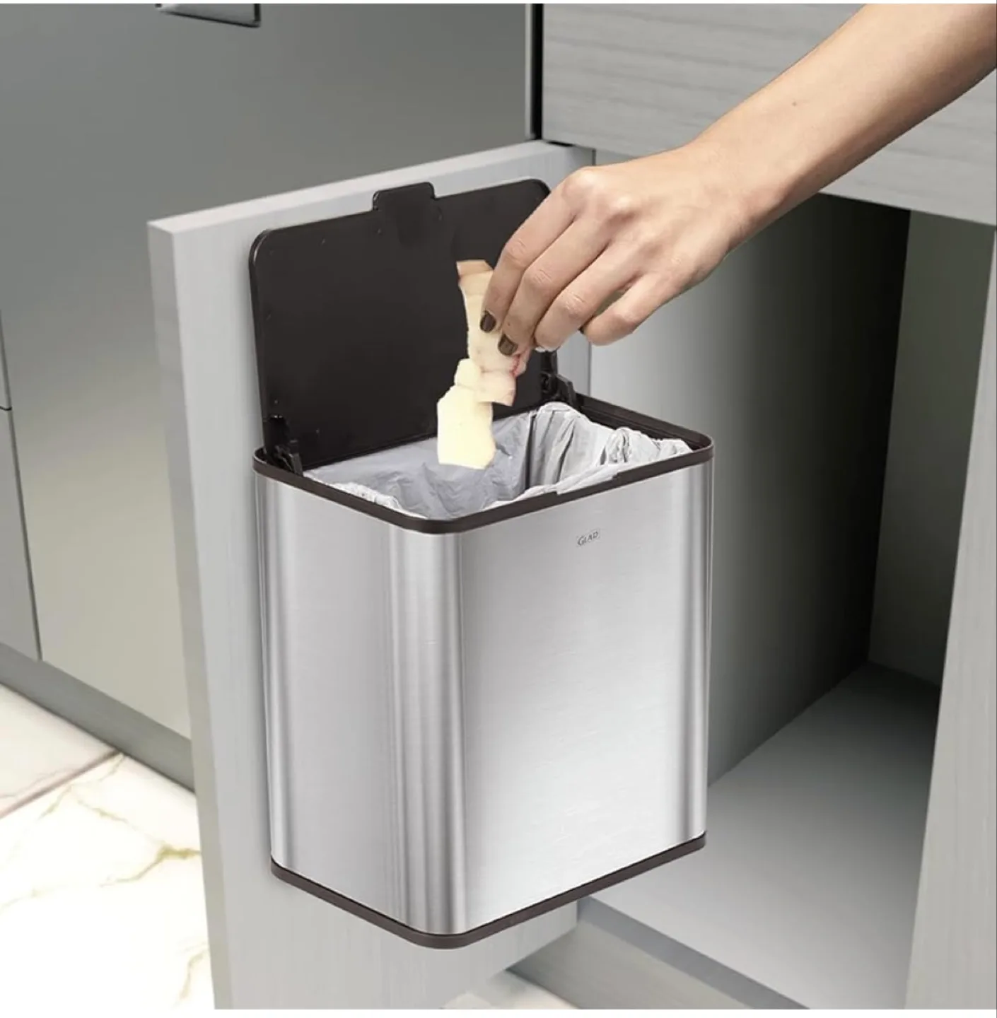 Glad Roomate Under Cabinet Trash Can - 1.5 Gallon image indicator(3)