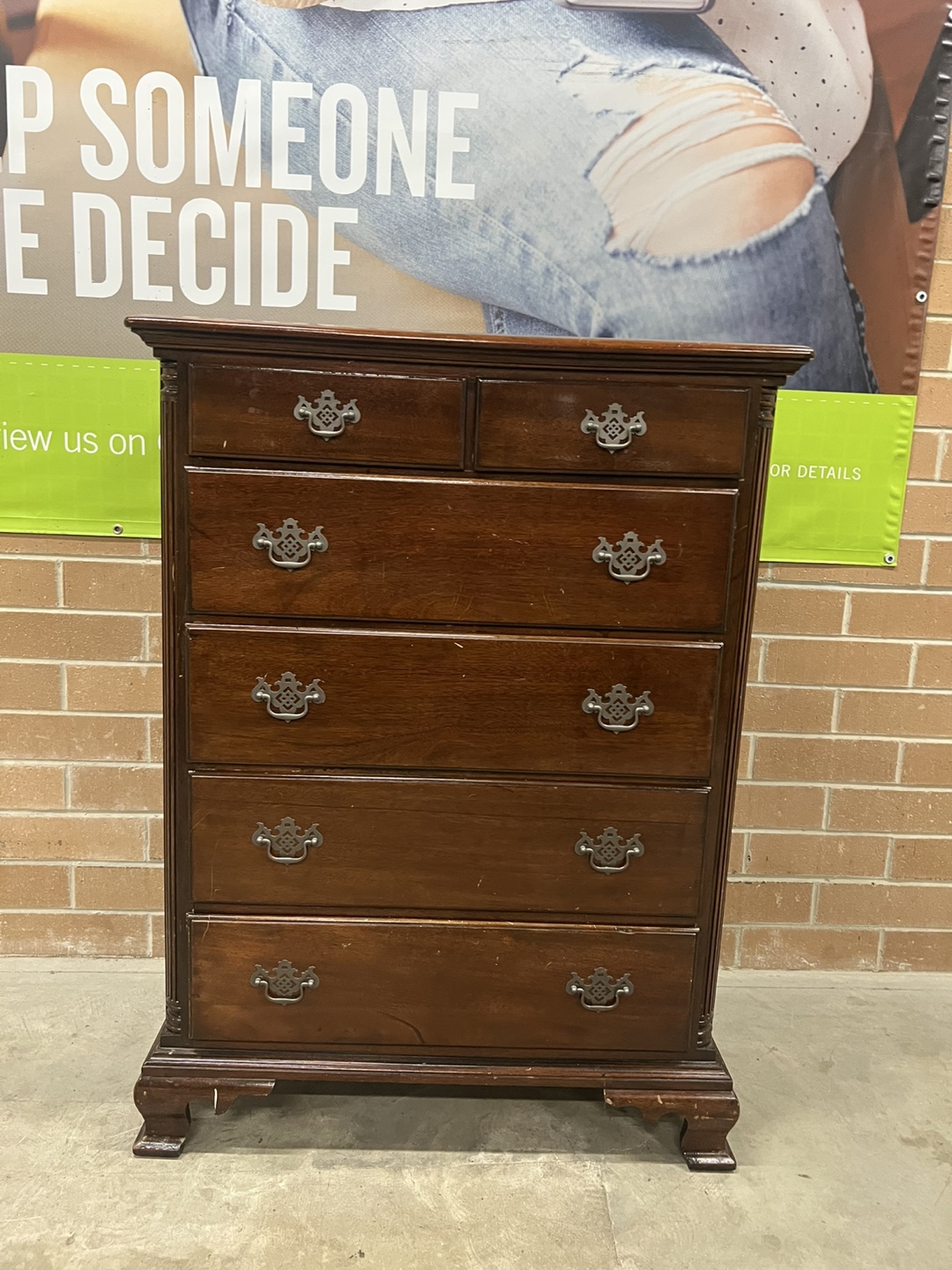 Dark Wood Chest of Drawers